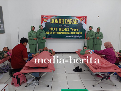 Kodim 0704 Banjarnegara Gelar Donor Darah Sambut HUT ke-63 Korem 071 Wijayakusuma