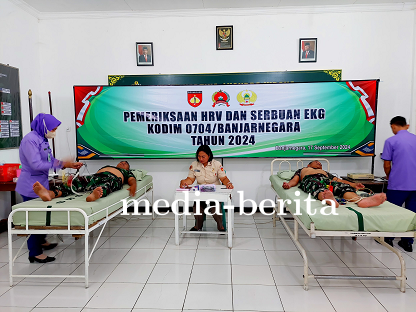 Pemeriksaan HRV dan Serbuan EKG 2024 di Kodim 0704 Banjarnegara