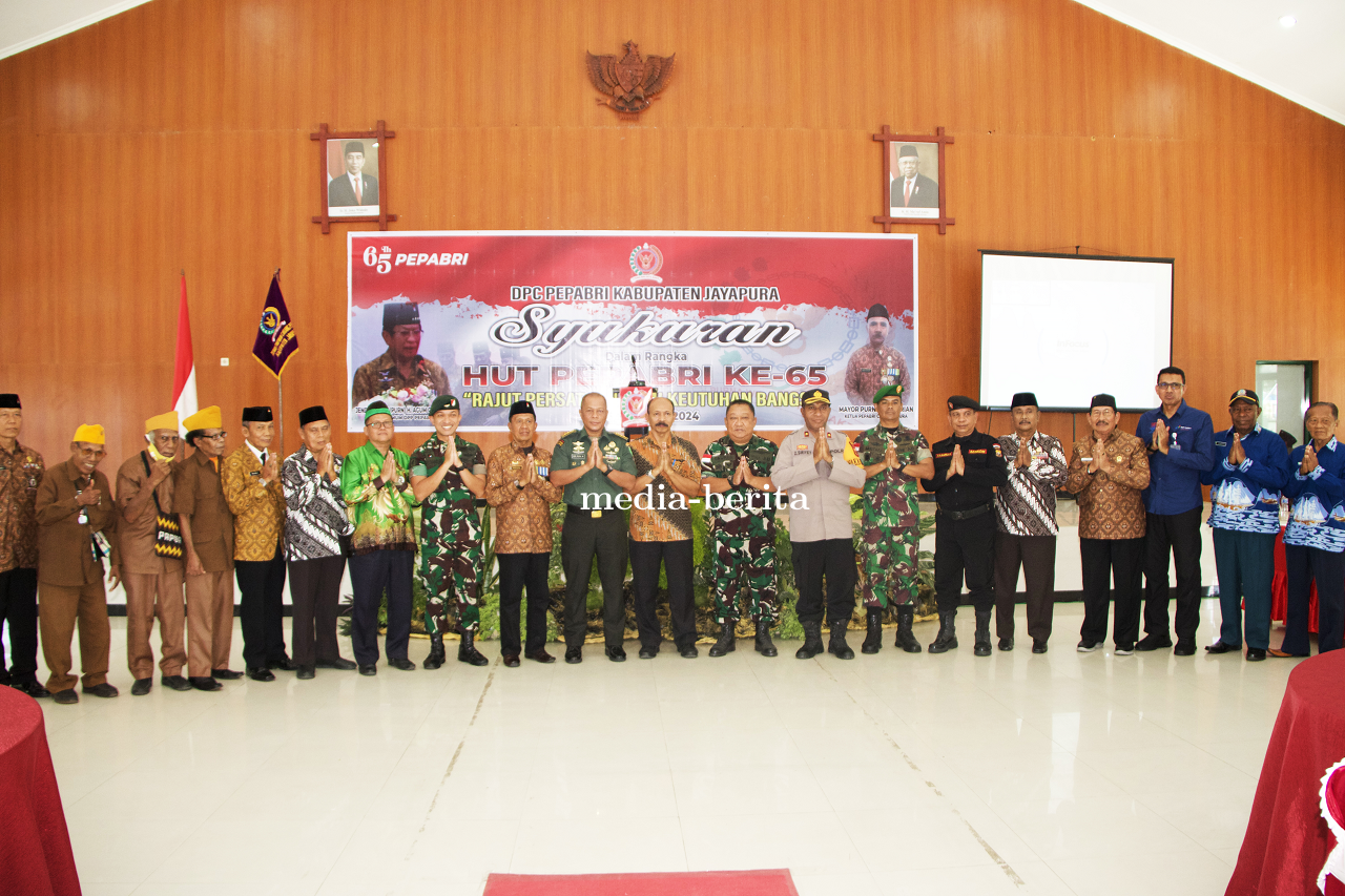 Hut Pepabri Ke - 65 Kepala Staf Kodim Jayapura Ucapkan Selamat Ulang Tahun Kepada Purnawirawan TNI -