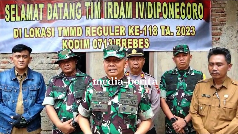 Irdam IV Diponegoro Cek Pekerjaan TMMD Reguler di Desa Kaliloka Brebes