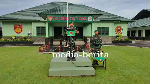 Kodim 0712 Tegal Gelar Upacara Rutin Setiap Hari Senin